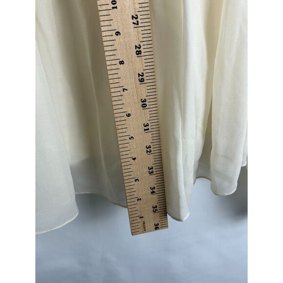 INC Womens Irina Capsule 8 Cream Bejeweled Neckline Sleeveless Dress 100% Silk - Picture 5 of 14